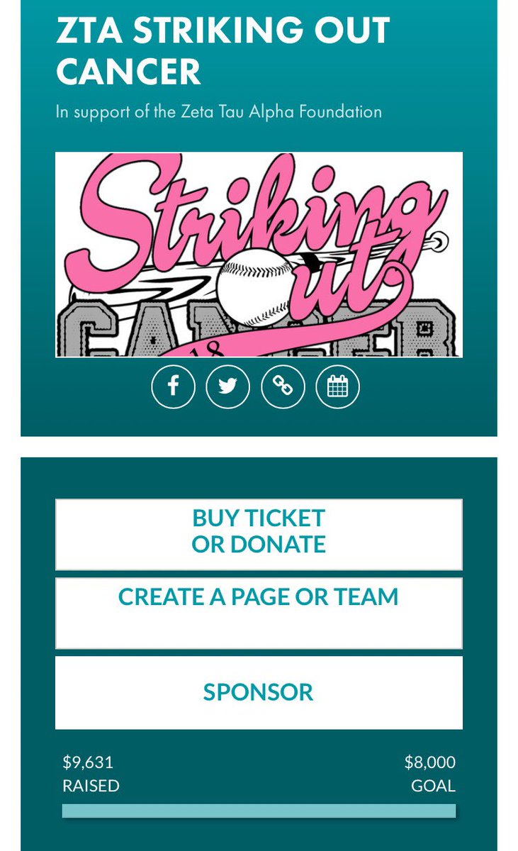 We have surpassed our $8K goal!! Thank you to all donors and organizations participating this Sunday!! Keep the donations coming and buy tickets here!! zta.crowdchange.co/2483/donate