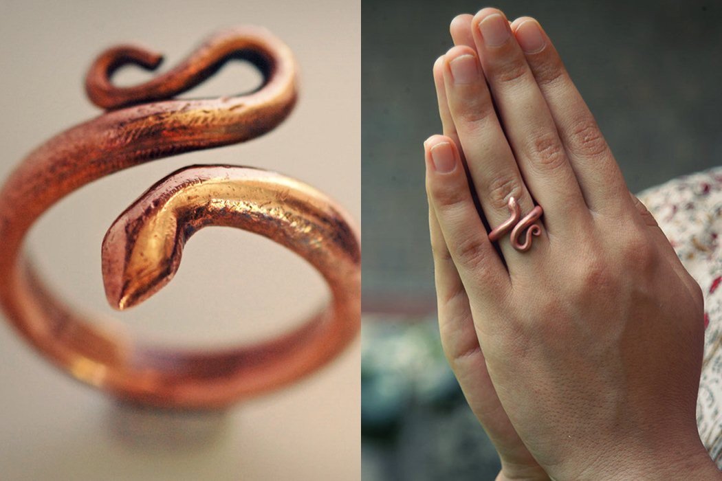 Sadhguru Copper Snake Ring - Etsy Canada