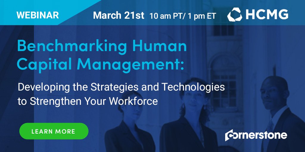 Join HCMG and #CornerstoneOnDemand for the 5th consecutive year of benchmarking the state of human capital management: csod.info/2G8HErv