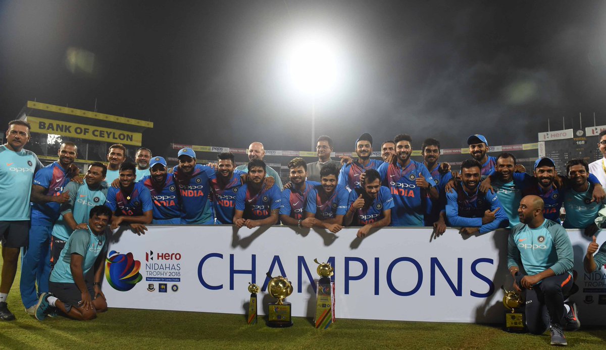 CHAMPIONS!! 
#TeamIndia #NidahasTrophy!