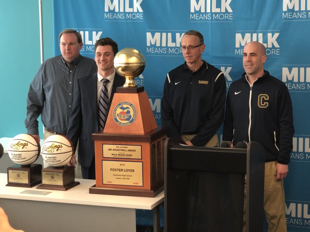 Clarkston Nation celebrates Michigan's 2018 Mr. Basketball, Foster Loyer! Your quiet leadership speaks volumes on and off the court, and will resonate throughout this community for years to come.