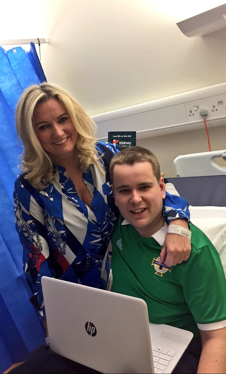 In the morning Mark & I place our lives in the hands of a hero! An emotional night for us at Belfast City Hospital until a new day dawns & Mark receives new life from me for a 2nd time as I donate a kidney to him.  #MothersLove #KidneyTransplant #OrganDonation