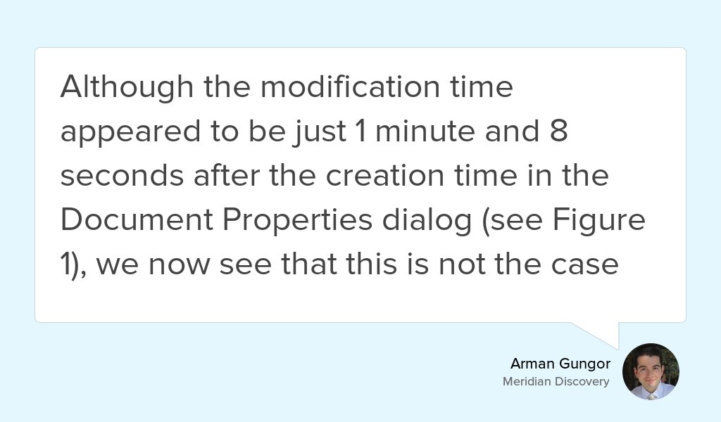 "The PDF might have been modified by someone in Eastern Standard Time (e.g., in winter) having rolled..." goo.gl/5pBwDu #Dfir #Ediscovery