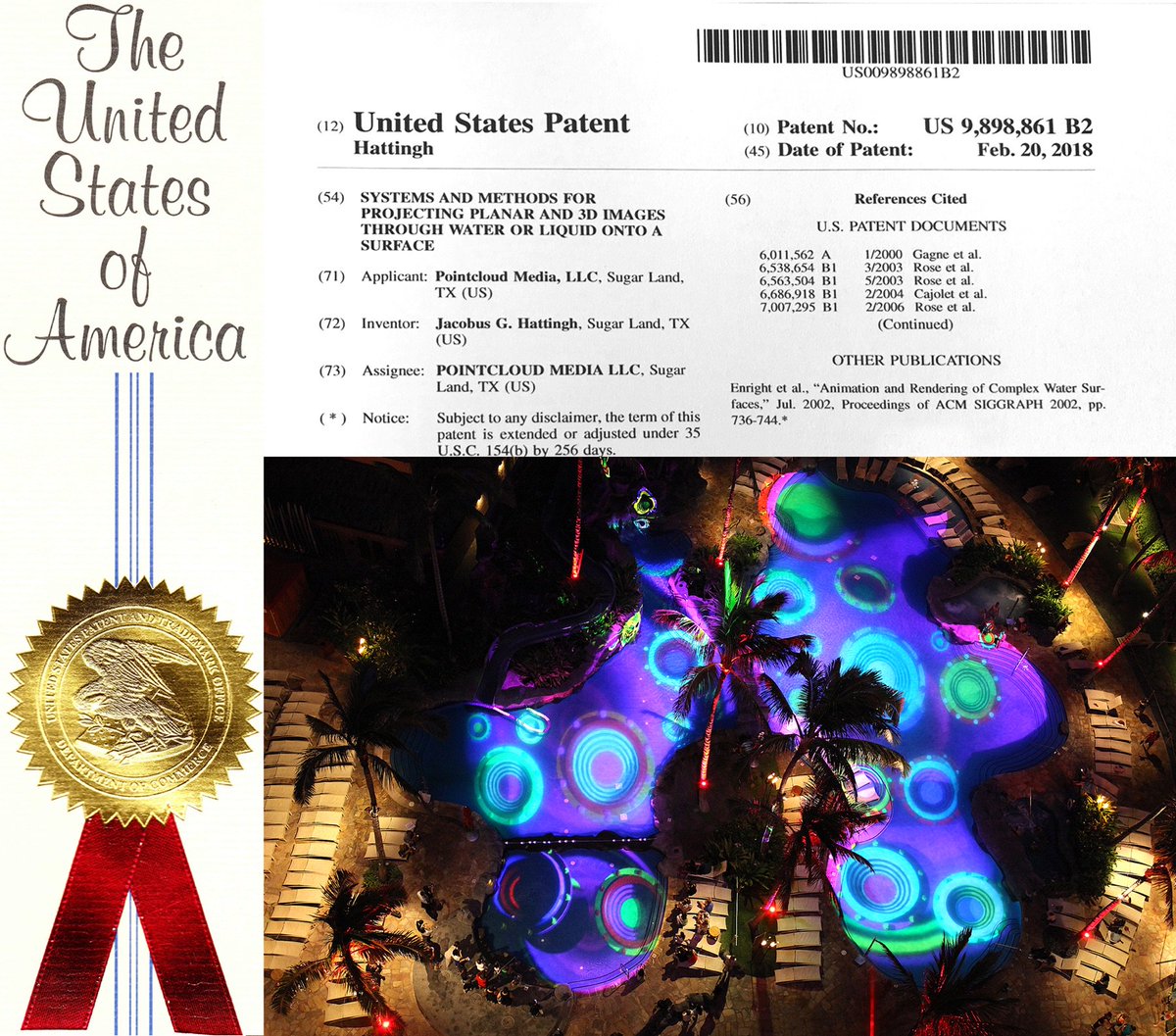 jackhattingh's tweet photo. Received my second patent for pool projection. We are still the only company in the world that are doing this successfully. https://t.co/QKx37cfTW8 https://t.co/Gx5NfbGCd7
