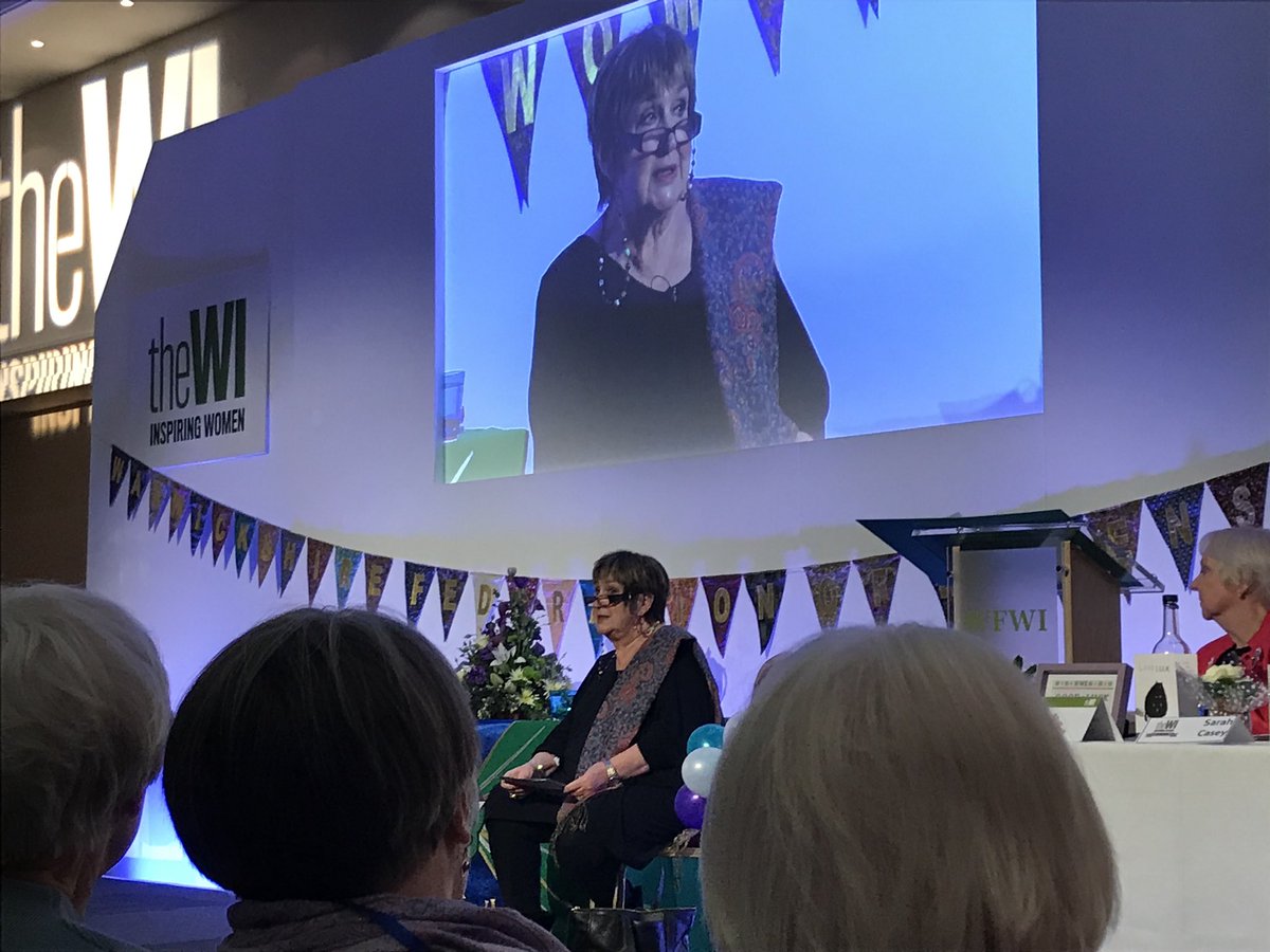 Great way to spend a Monday @WarwickshireWI Centenary AFM getting to see the fabulous Jenni Murray