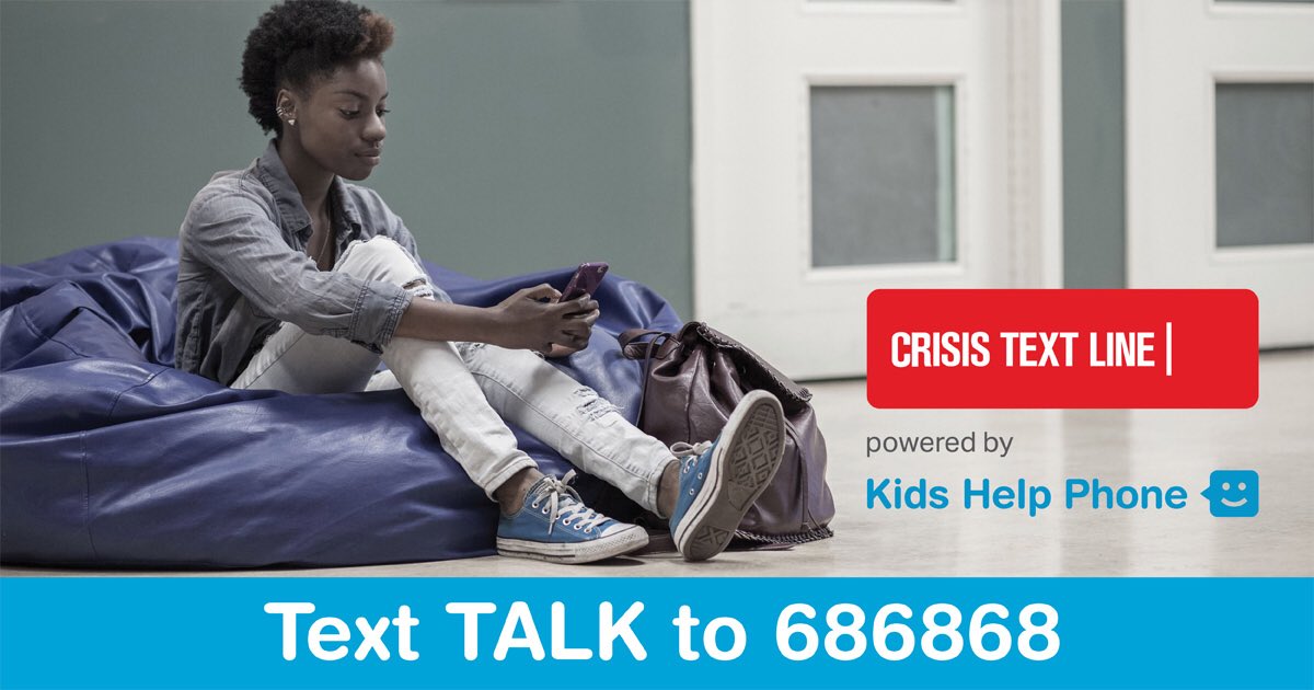 MBGirlGuides's tweet photo. Exciting news! @KidsHelpPhone has launched a 24/7, free confidential texting service in Manitoba. Text TALK to 686868 to connect with a volunteer Crisis Responder about any problem, big or small. https://t.co/IGYqfbEbWz