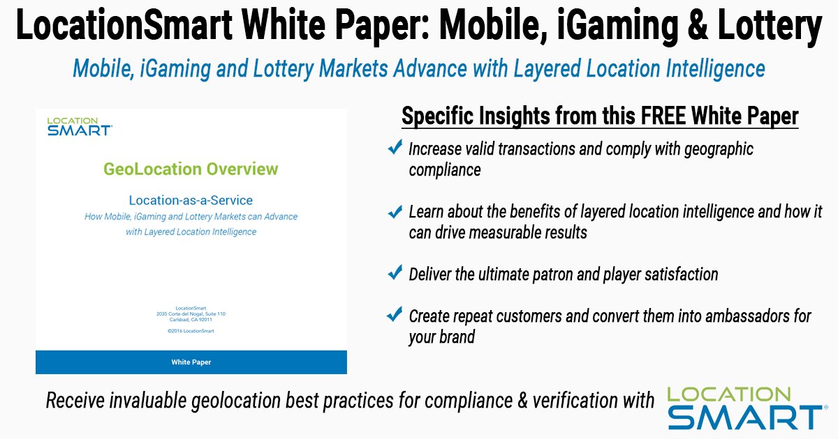 Good luck to all Game Developers Conference attendees! Location-based services can help with #gaming compliance, transaction verification &amp; more. Download our FREE white paper to learn how: bit.ly/29EhooS #GDC18 #igaming #mobile