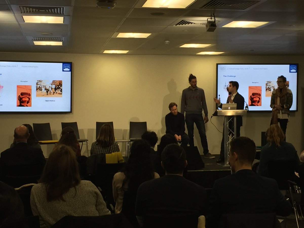 Our final #FutureUnited team pitches their solution on using immersive technology to combat political disillusionment and increase civic engagement #FFP2018