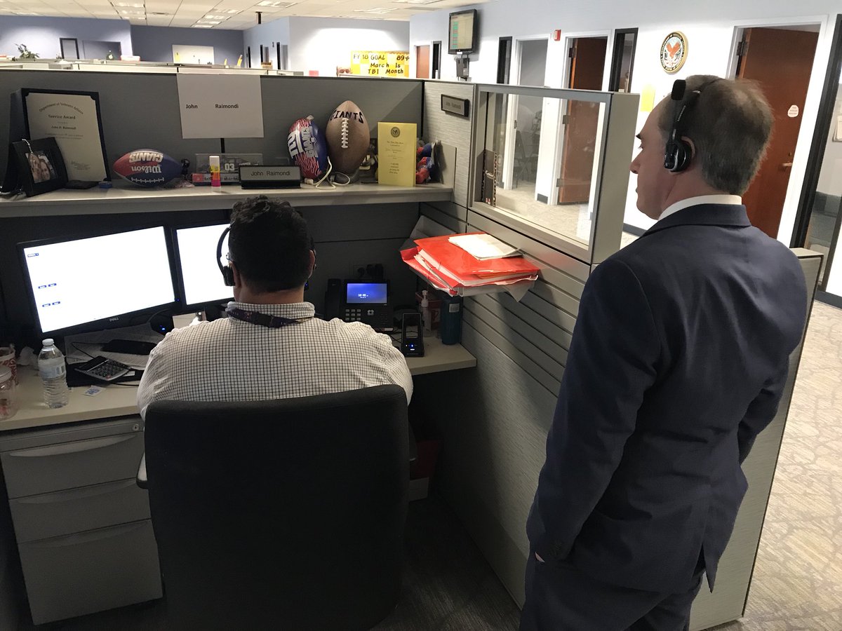 While in #Philadelphia, I received a tour of our regional benefits office and listened in as an employee worked to help a #Veteran at our call center. Great work by committed staff caring for our nations heroes and their families. #HonoringVets