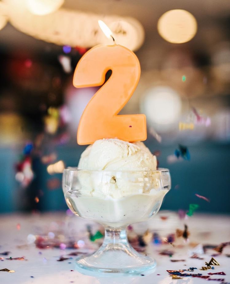 Happy Birthday to us — Heritage is 2 years old today! 🎈To celebrate our amazing ice cream community and all your support, every time you come in between today and Friday, your name will be entered into a drawing for a $50 gift card. 😱 We will announce the winner on Friday!