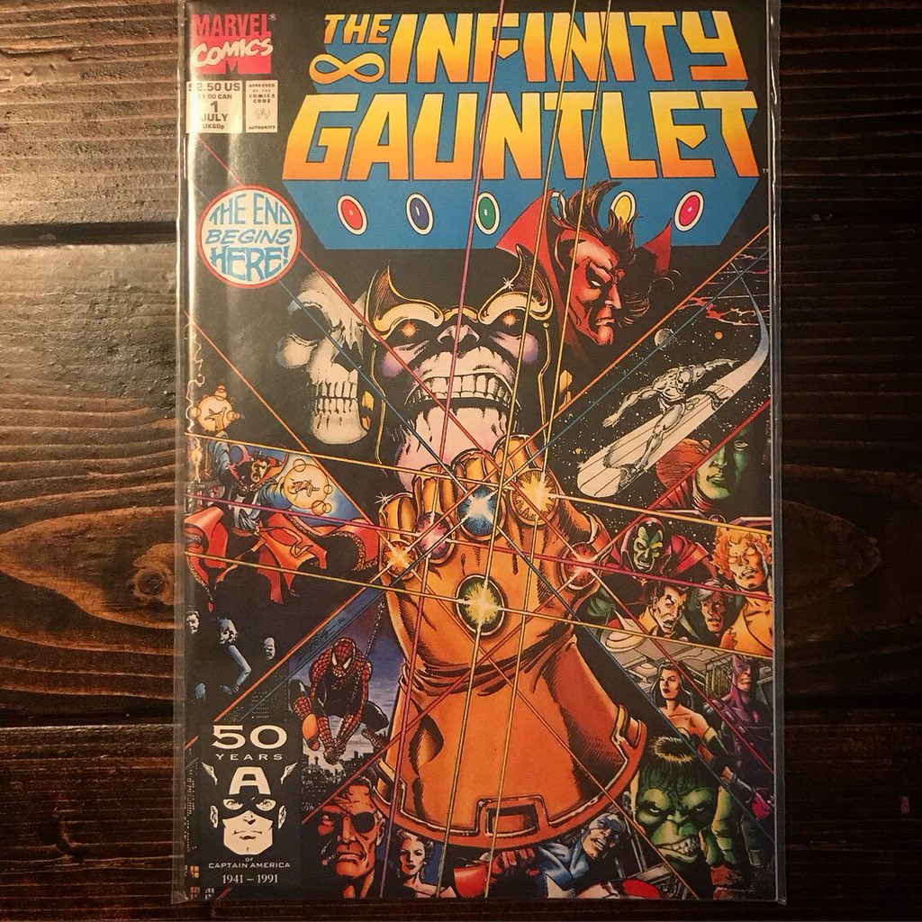 JEHarrisIII's tweet photo. Quite possibly my absolute favorite version of #BackIssueBonanza and new-to-me #NewComicBookDay! I was able to get an insane deal on #InfinityGauntlet #1, 2, 3, and 5 in an auction group! https://t.co/NYHiBU1QHX