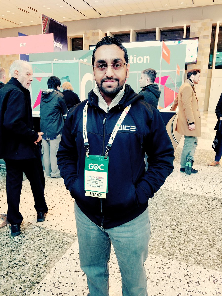 OmerYounas's tweet photo. Badge Get with @liamwong! Time for some GDC'ing! 

Come down and see me talk on 'Art Direction for AAA UI', Wednesday, 9:30am, Room 2001.

#GDC18 #AAAUI @Official_GDC https://t.co/JPPYgJtaPT