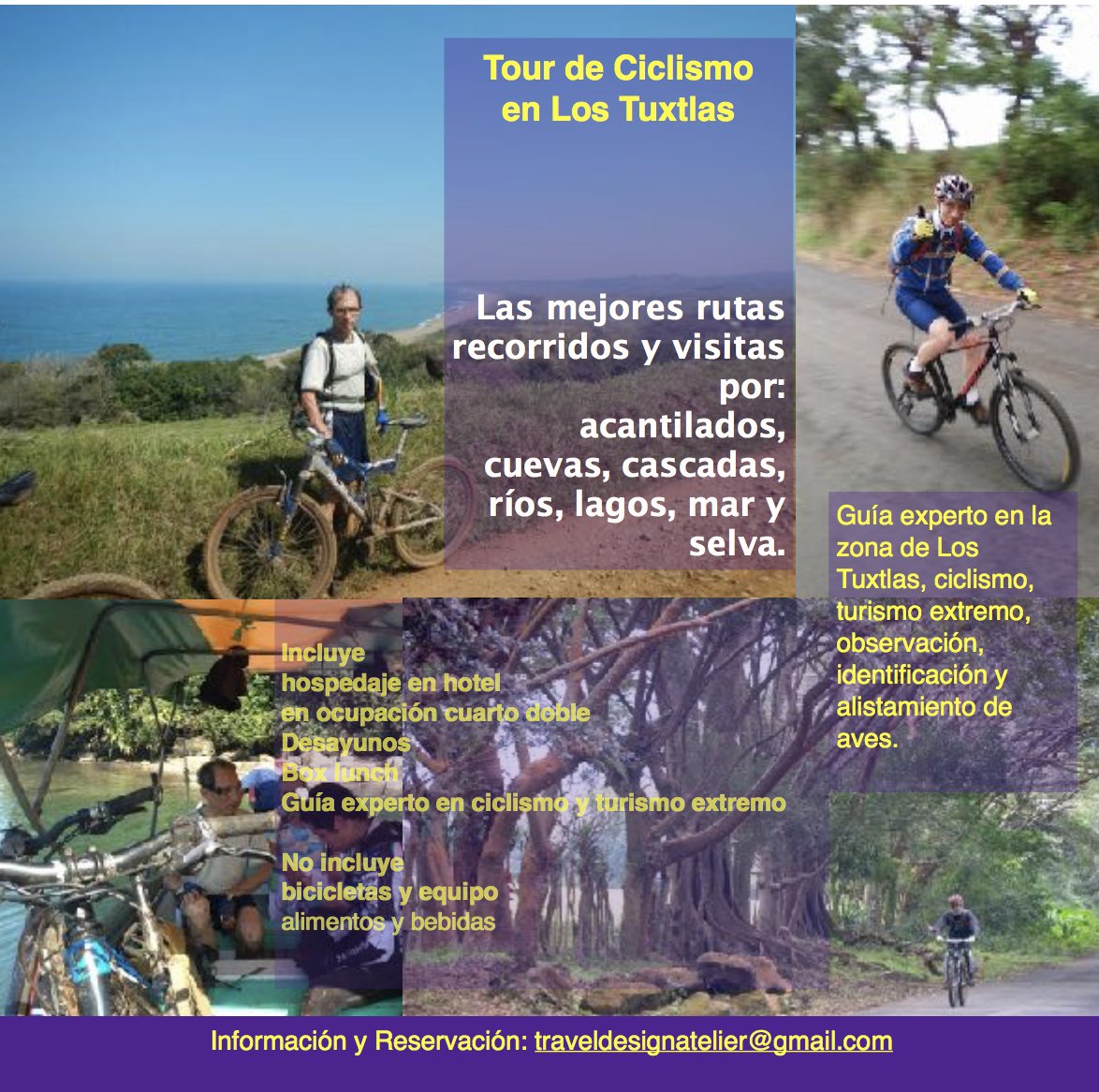 AtelierDeViajes's tweet photo. Planes para Semana Santa Rutas de Ciclismo en Los Tuxtlas Contáctanos. #Veracruz
#ciclismo #biking #bike #bici #tour #SemanaSanta #vacaciones #bikingtour #travel #Viajes https://t.co/2TczCdFBEJ