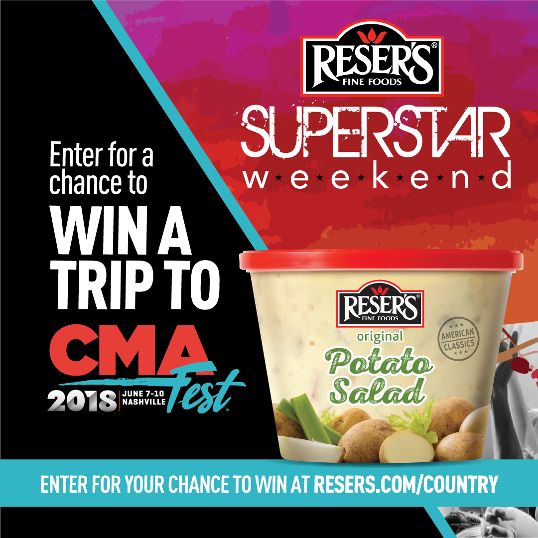 Resers's tweet photo. #Resers is a Proud Partner of #CMAFest and we are sending four lucky winners to #Nashville for a #Superstar #CountryMusic Weekend! Enter our #contest today for a chance to win! https://t.co/zettPqckRT https://t.co/PNC3GxpoqV