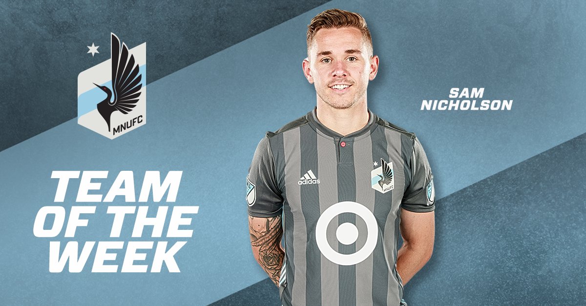 MNUFC's tweet photo. Sammy Boyyyyyyy

Sam Nicholson reps #MNUFC in the @MLS Team of the Week » https://t.co/17ZSv9LsFw https://t.co/5YkaWqvEpf