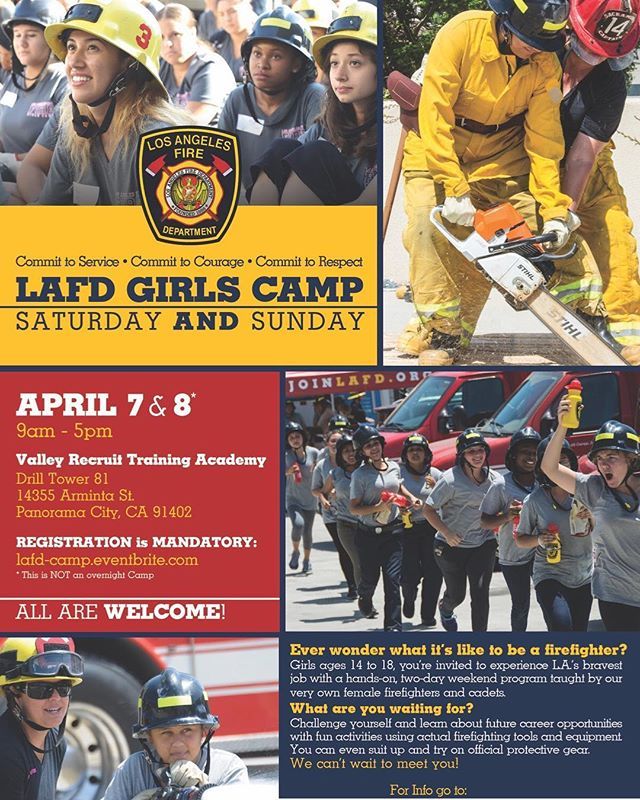 Join Lafd On Twitter Do You Have What It Takes To Wear Your Strength Step It Up With Some Of L A S Bravest Women At The Los Angeles Fire Department S Lafd Girls Camp