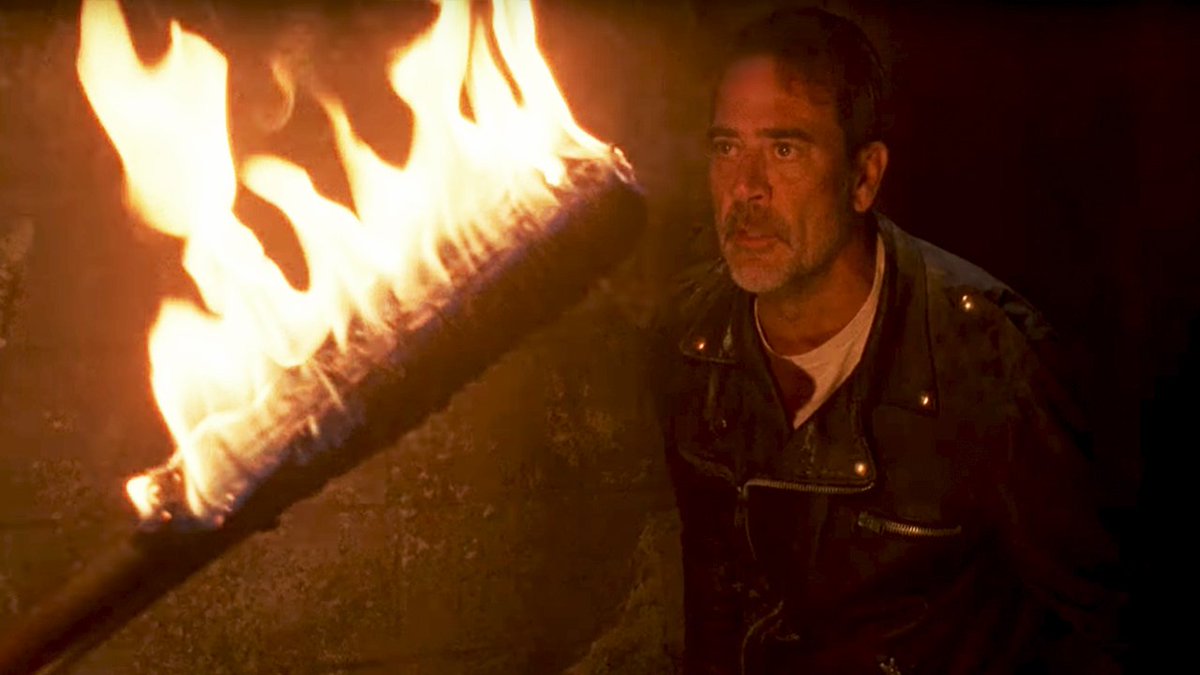 Image result for flaming lucille walking dead