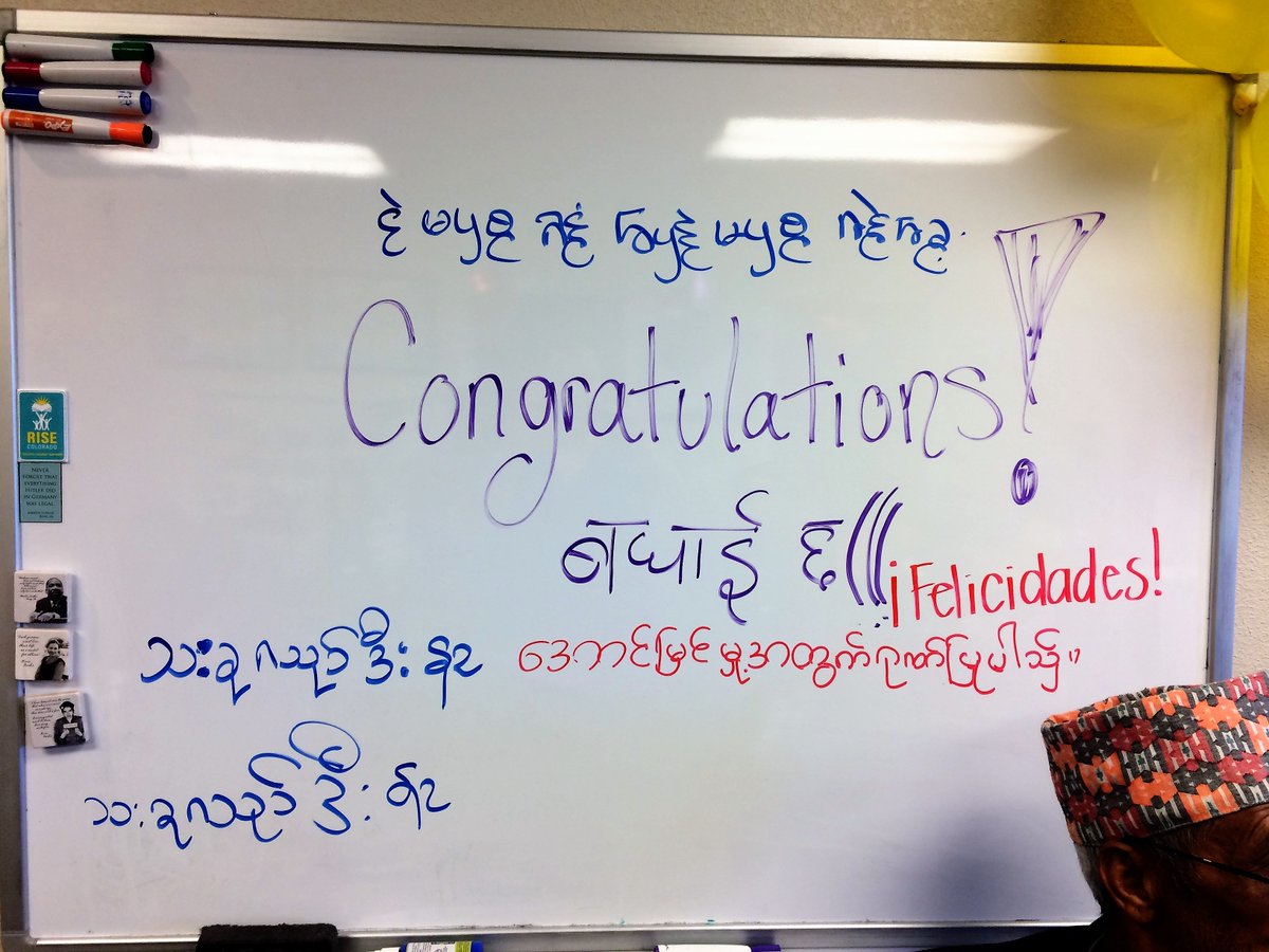 RISEColorado's tweet image. On 3/3 RISE celebrated the work of the Burmese, Karen, Karenni &amp;amp; Nepali communities for their work on language and translation services in all APS schools. They collaborated &amp;amp; celebrated with Efren Ortiz &amp;amp; Patti Moon from APS.  #RISEColorado  #LanguageJustice #AuroraFamiliesRISE