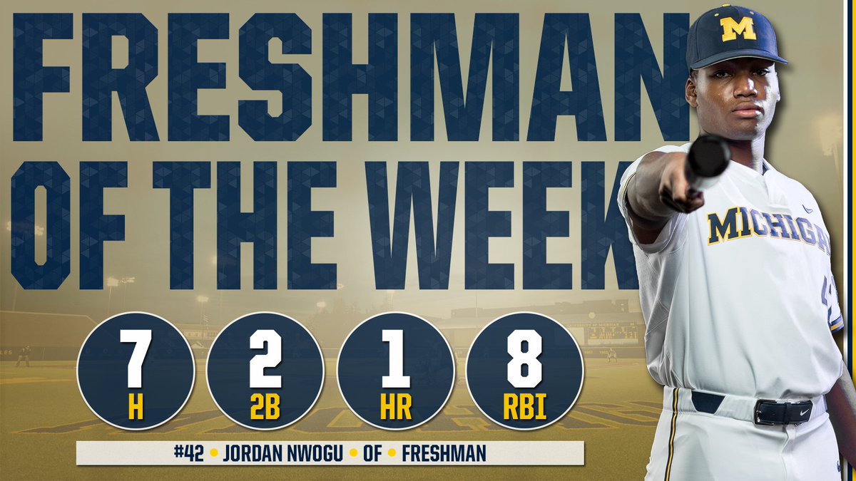 Congratulations to Jordan Nwogu on being named the <a href="/bigten/">Big Ten Conference</a> Freshman of the Week! 

INFO » myumi.ch/LEyGn