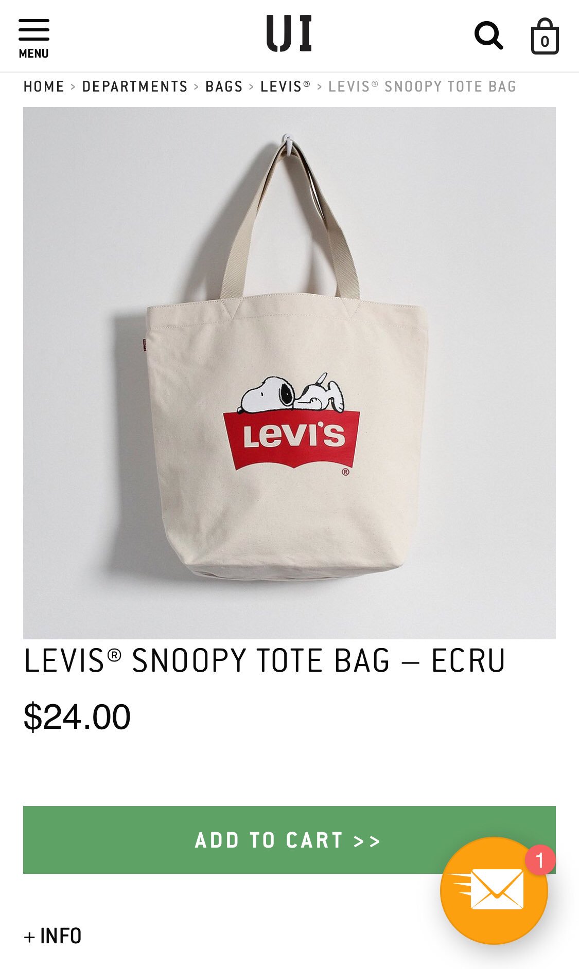Levi's x sales peanuts tote bag