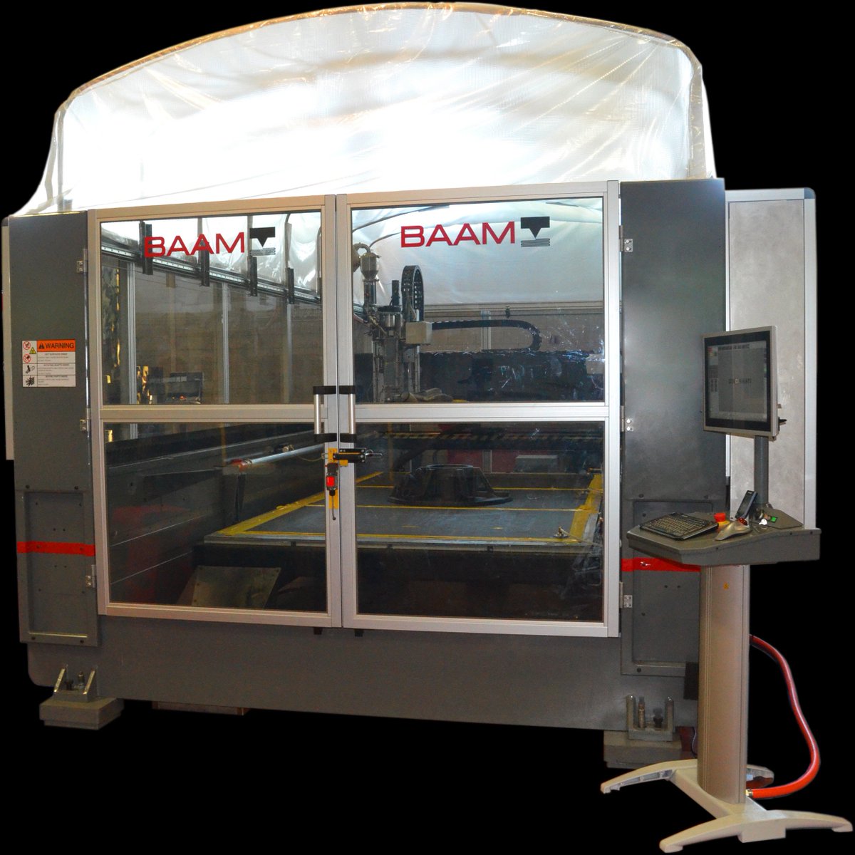 SAEAeroMag's tweet photo. At the end of 2017, @additiveeng took delivery of a second @CINCINNATI_INC @ORNL “big area additive manufacturing” #BAAM machine. Now contract manufacturers have access to #3D printers capable of creating massive tooling for aero structures. https://t.co/JHHcyvbyhJ https://t.co/41TX5JwNVq