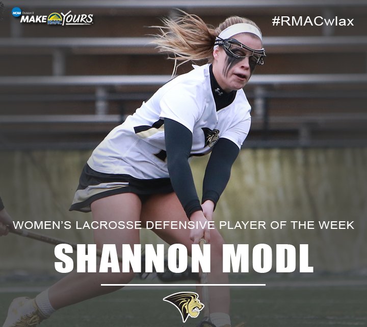 RMAC_SPORTS's tweet photo. Taking home the #RMACwlax Defensive Player of the Week awards is Shannon Modl of @LU_Lions! Modl posted a team-high in total draw controls with 23, picked up 10 ground balls and caused nine turnovers in the three victories. https://t.co/EmyWW83lkU