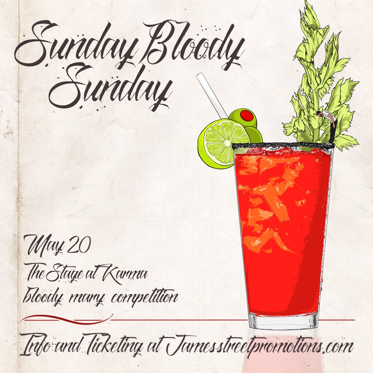 JamesStreet422's tweet photo. 5/20 | @thestageatkarma | Bloody Mary Festival featuring the top bars | garnish bar | mimosa bar | brunch 

Full details: https://t.co/Ykih2FkMDB

@SouthSidePgh @BoringPGH https://t.co/oiT8OKGzW0