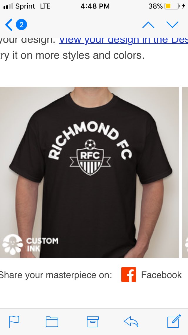 RichmondFC1's tweet photo. Richmond FC Shirts are available! Order yours today using this survey $10! Orders will be open all of this week, and then will be finalized. https://t.co/xOwRtoxgSN   R https://t.co/d0FLpsF1Lx