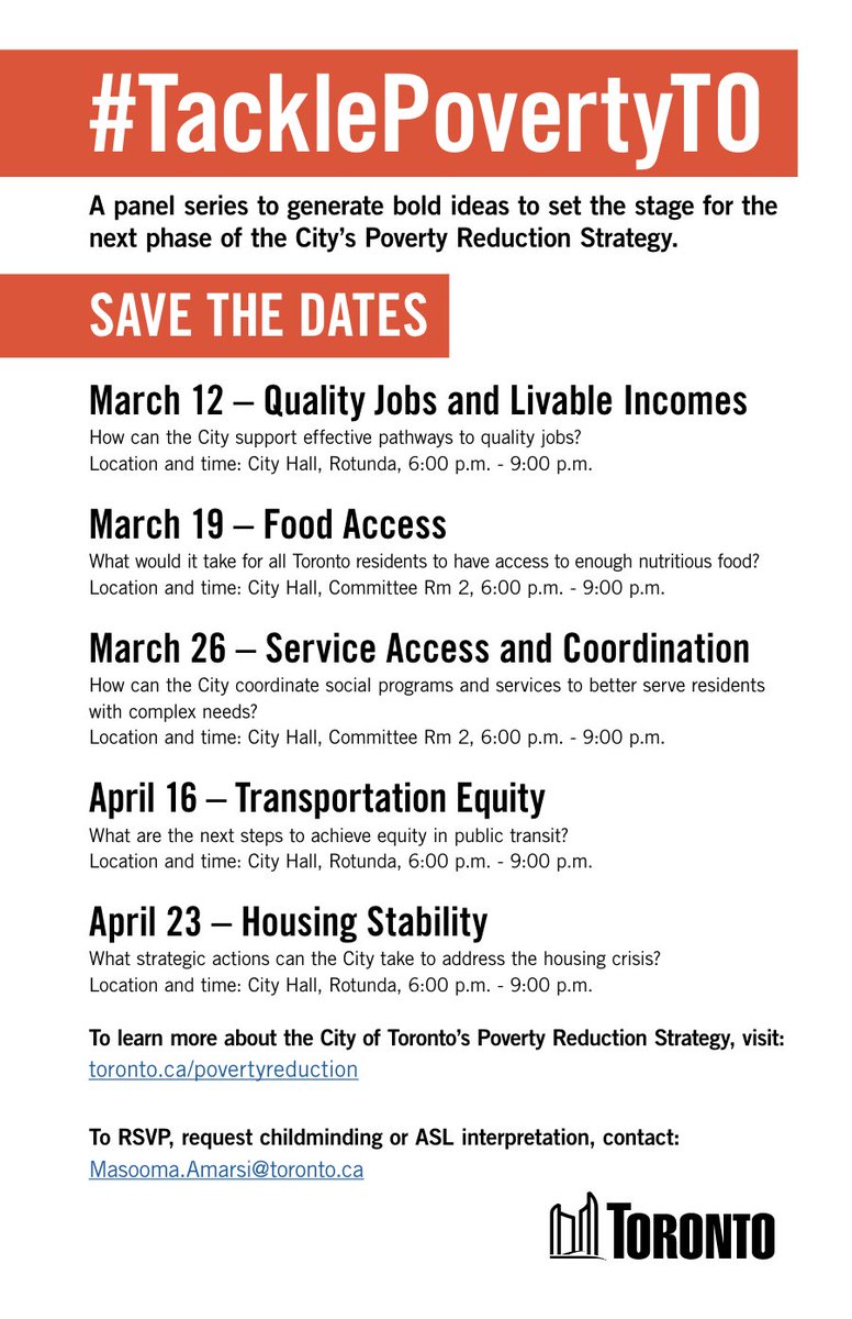 T-MINUS 1 HOUR: Our very own Lori Stahlbrand, Health Policy Specialist responsible for the Toronto Food Policy Council, will be moderating the panel tonight on #foodaccess!  #TacklePovertyTO #yyz #foodpolicy