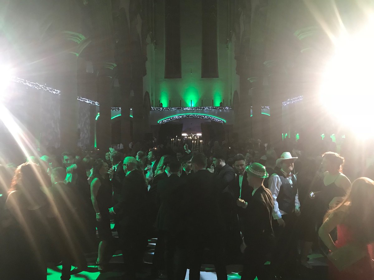 Commotion_band's tweet photo. Stage view from @TheMonasteryMcr at #GLO 10th annual St Patrick’s Day Ball @MaryGoodLife . The dance floor was full all night. Thanks to everyone for making this such a great night! https://t.co/JCVtM2mE7e
