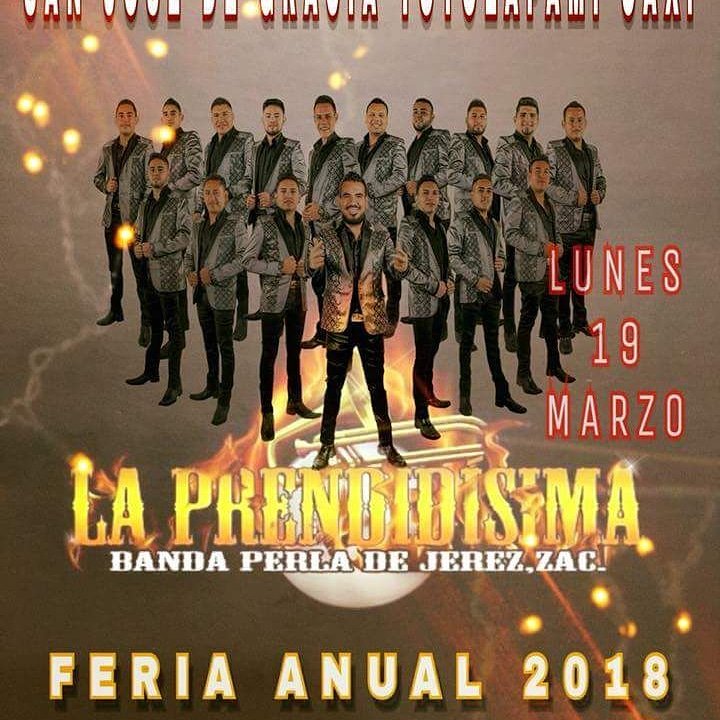 YulisaRamirez16's tweet photo. Hoy 19 de Marzo Llega desde Jerez Zacatecas La Banda más prendida de todas ❤ La Prendidísima Banda Perla de Jerez a San José de Gracia Totolapan Oaxaca ☝🏻 ¡Te esperamos! 
#IncondicionalesDeMadrid♡ https://t.co/BbKMLCcdPJ