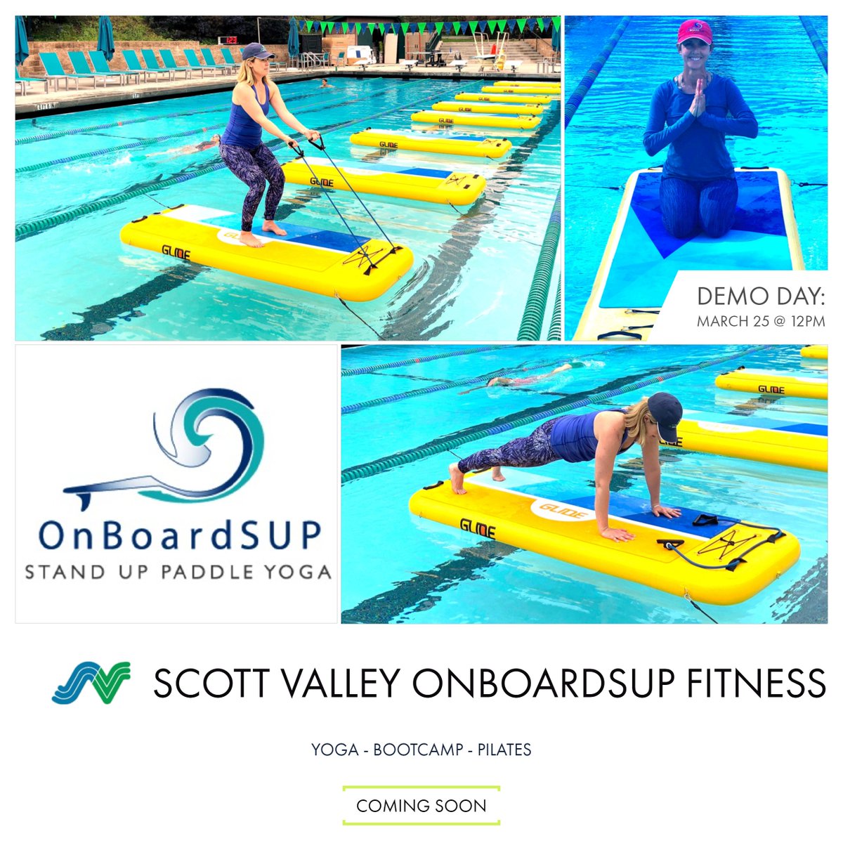 ScottValleyClub's tweet photo. SVSTC has partnered with OnBoardSUP to bring regularly scheduled paddle fitness classes to our members! Curious?! Stop by at 12pm on March 25 for class demos, the opportunity to speak with the instructors, learn about the program and get access to early bird sign-up specials! https://t.co/WuGzkZ8Qqs