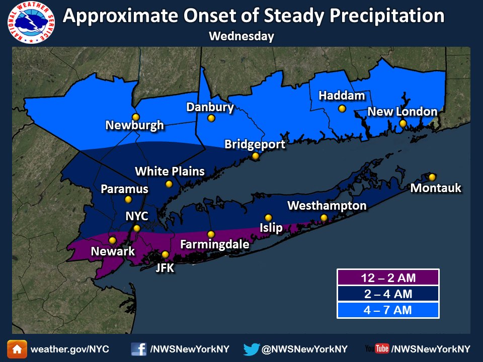 NWSNewYorkNY's tweet image. Here's the latest on the winter storm expected Tuesday night into Wednesday. Snowfall amounts have been increased across most of the region, and the steadiest precipitation is expected to start several hours earlier. Gusty winds are expected in addition to the heavy wet snow.
