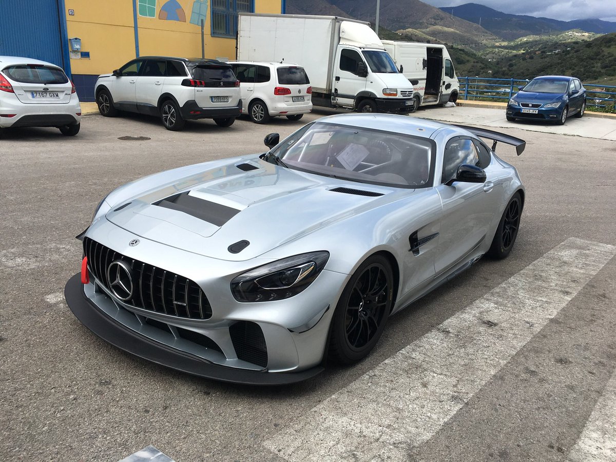 eliteracinglog's tweet image. First one of a pair of Mercedes AMG GT4’s safely delivered to southern Spain today, I’ll just nip back to Stuttgart for the second one 🚚💨