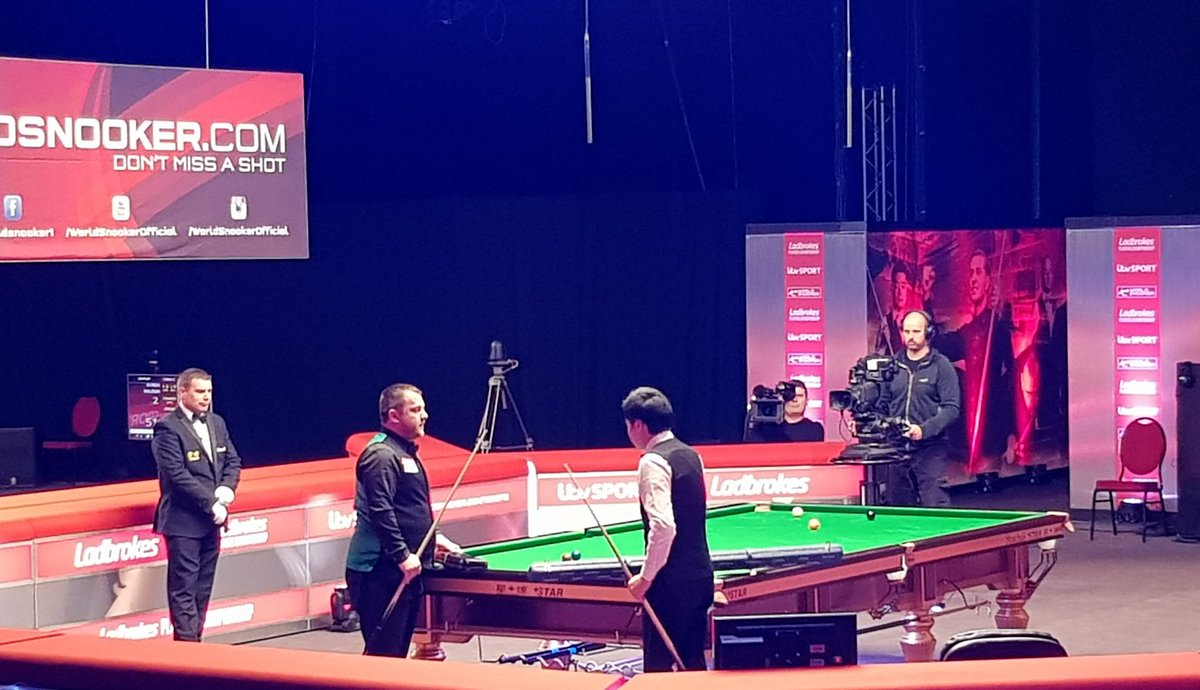 Dafasnooker's tweet photo. Ding Junhui beats Mark Allen 6-2 in the first round of the #playerschampionship
#dingdingroundtwo https://t.co/gAl0ADWLEK