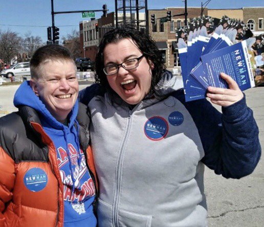 HRC joins members and volunteers today in getting out the vote for Marie Newman in Illinois' Third Congressional District.