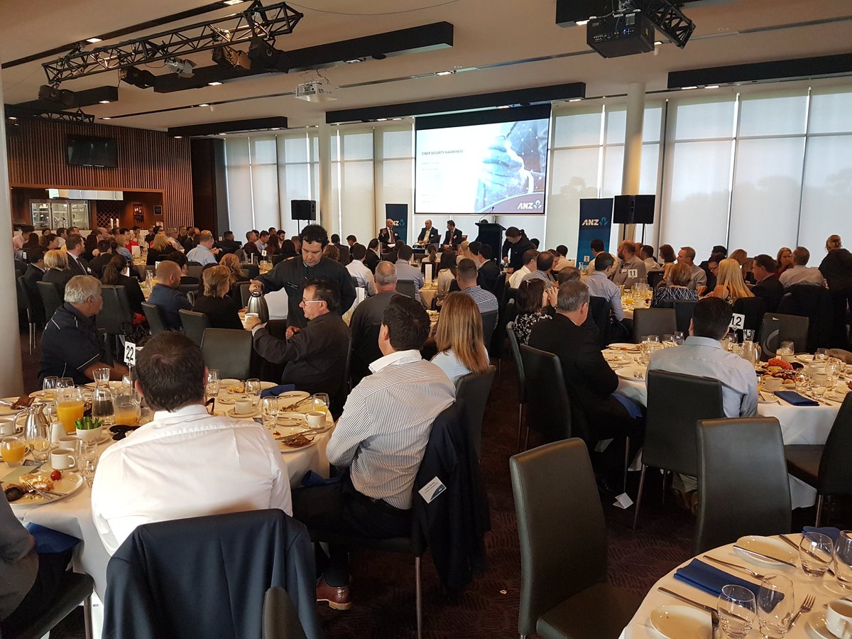 Fantastic information session with 200 small business owners on cyber security. At ANZ we want to shape a world where people and communities thrive #MorethanaBank #CyberCrime #CyberSecurity