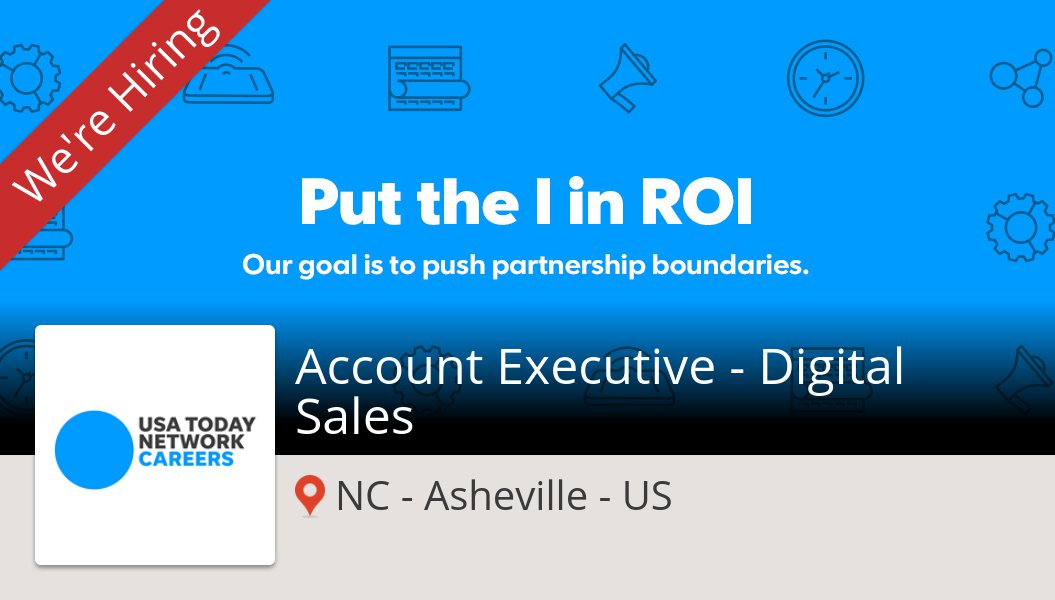 alyon1's tweet photo. Check out this #job: Account #Executive - Digital #Sales at #USATODAYNETWORK (#Asheville) https://t.co/gJgXJNIBNQ https://t.co/nf8KmKkU45