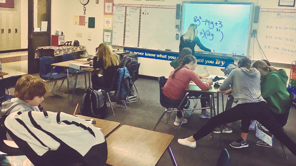 FindingX_Ervin's tweet image. Ss asking for MORE math during an optional study session where THEY own their review. Ss teaching Ss, with a few glances my way looking for reassurance. #TakeThatQuarter3Exam #JustAFewMoreMinutes #FactoringFun @LakeDenoon @MuskegoNorwaySc