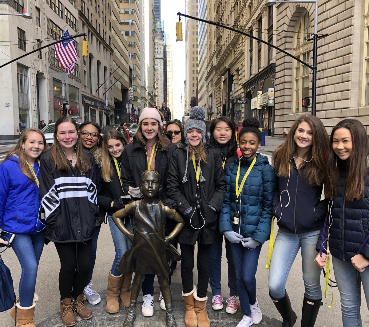 doyourmath's tweet photo. BCMS tours NYC Financial District via @WallStreetWalks NYSE, Federal Hall, Zuccotti Park, WTC, The Sphere, Bowling Green area, and the Oculus. Amazing. #bravobburg https://t.co/O0wNNPaA33
