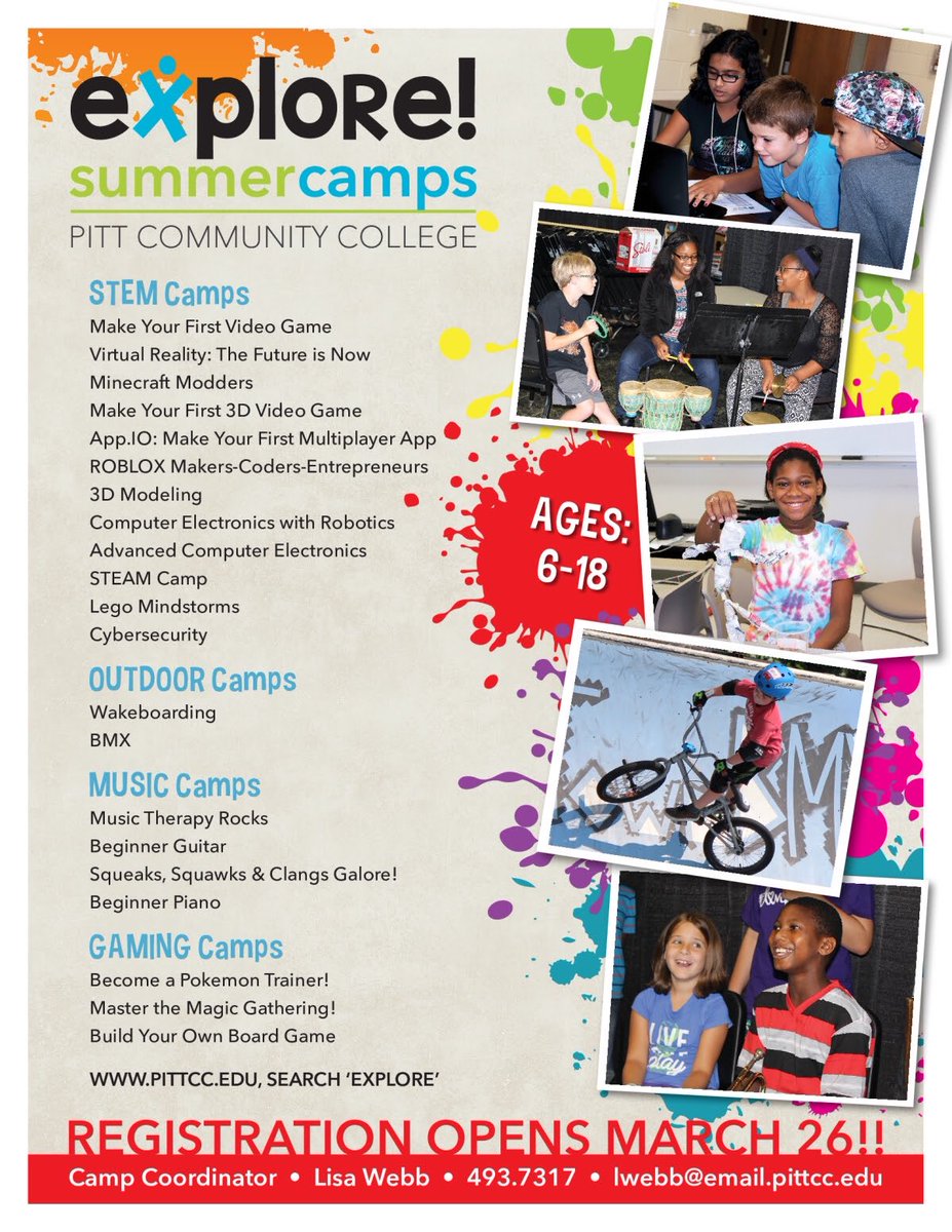 PCC’s Explore! Summer Camps