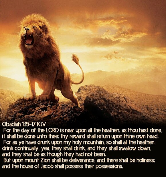 Bible Verses Kjv Sur Twitter : "Obadiah 1:17 Kjv But Upon Mount Zion Shall  Be Deliverance, And There Shall Be Holiness; And The House Of Jacob Shall  Possess Their Possessions. Https://T.co/Ifpkxwqffl" /