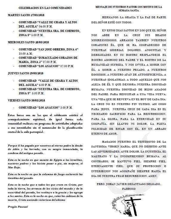 ParroquiaSSCC's tweet photo. Programa Oficial de actividades de la Semana Santa 2018 https://t.co/icCPDbYrdp