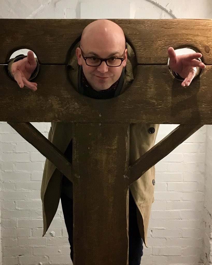 Sightseeing today included the National Justice Museum in Nottingham. On entry, you’re given a convict ID bracelet. My sentence? The stocks? Nope, the pillory for me! #MedievalJustice #SgtJonesGoesOnHoliday #Nottingham