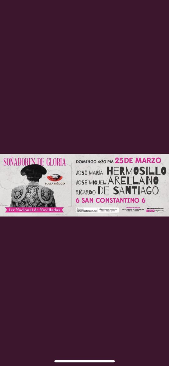 Un sueño más! Debutamos el próximo domingo en el coso más grande del mundo! La plaza México, una plaza con mucha historia, arte y muchas ilusiones, con los nervios de punta. Que Dios Reparta Suerte y nos vemos el próximo domingo <a href="/jpccrv/">Juan Pablo Corona</a> <a href="/GSanConstantino/">San Constantino</a>