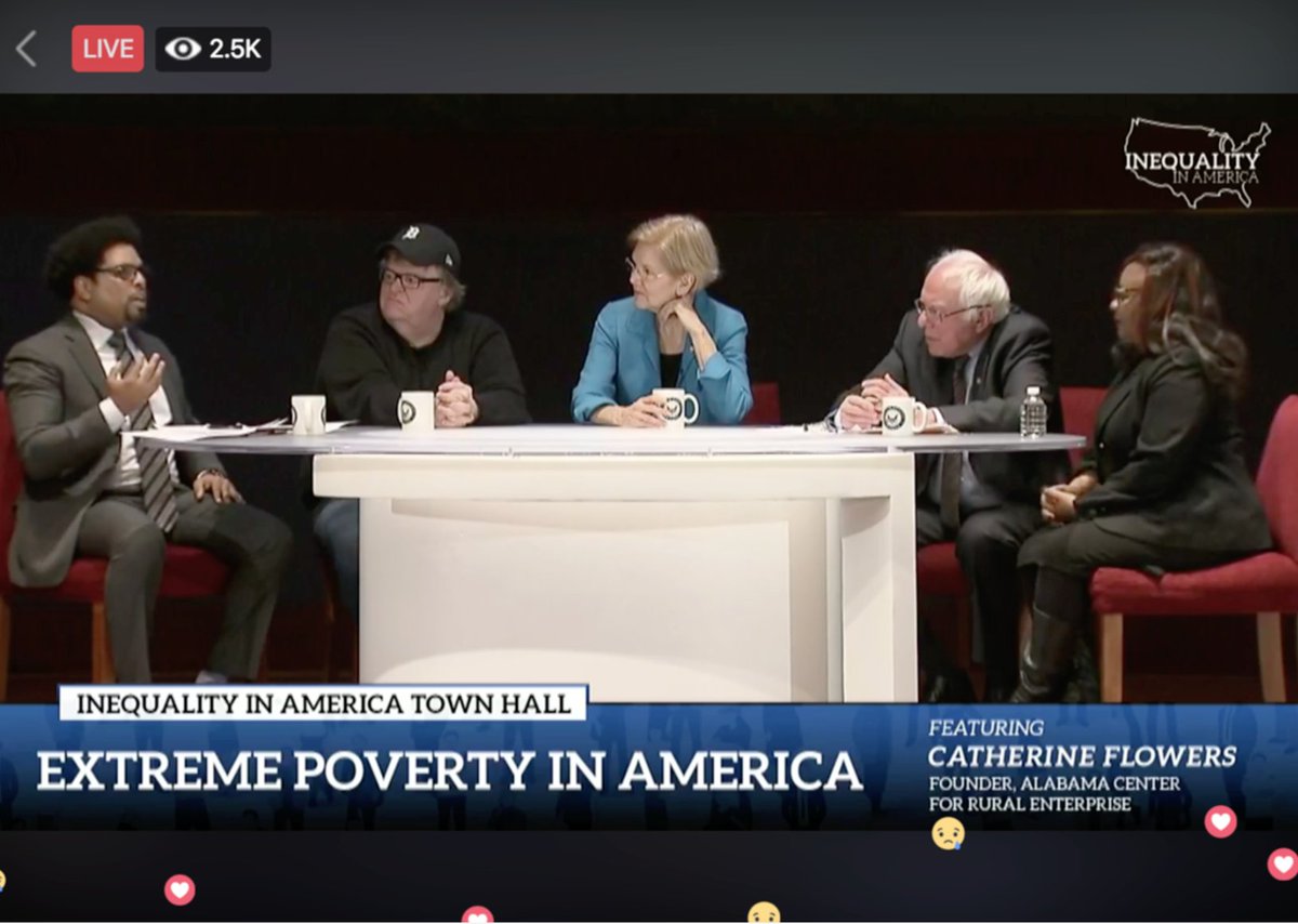 NationalNurses's tweet photo. "Somebody's dignity should not be based in the profit of a firm." - @DarrickHamilton Nurses agree, completely! 

 #InequalityinAmerica #inequalitytownhall https://t.co/4QrYyuRXKe