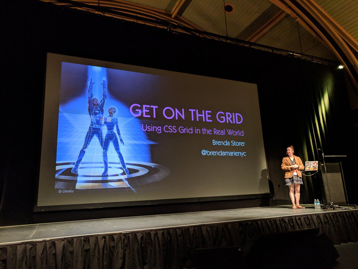 xavier_ho's tweet photo. Next up, @brendamarienyc geeking out with cssgrid! #cssconfau https://t.co/zmBe6CiFIL