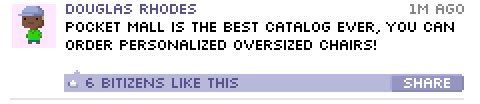 jaredblack71's tweet photo. Funny BitBook post in Pocket Planes for iOS! 
Can you also order dildoes? Lol 😂  https://t.co/fvbg9zNgYa https://t.co/X4YEQtEiTH