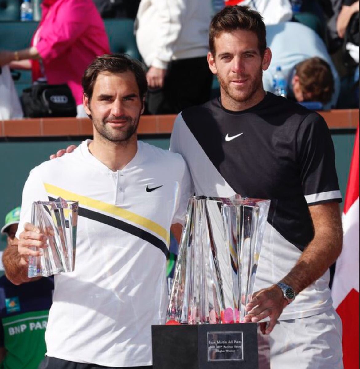 rodgerfederer3's tweet photo. What a battle today. Congrats on a fantastic tournament and match, @delpotrojuan https://t.co/A3TbDYsZ2Q https://t.co/YfcIdv1Pn4