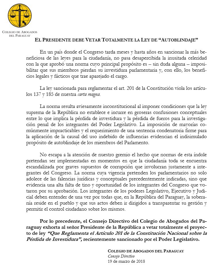 CAP_py's tweet photo. El veto debe ser TOTAL https://t.co/t7owjVQEKp
